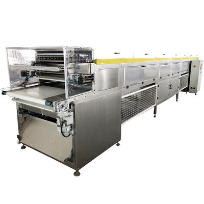 Dobra cena. Pocky Biscuit Chocolate Coating Machine 1300kg/h Z orzechami Dekoracja Chłodzenie powietrzem w Internecie